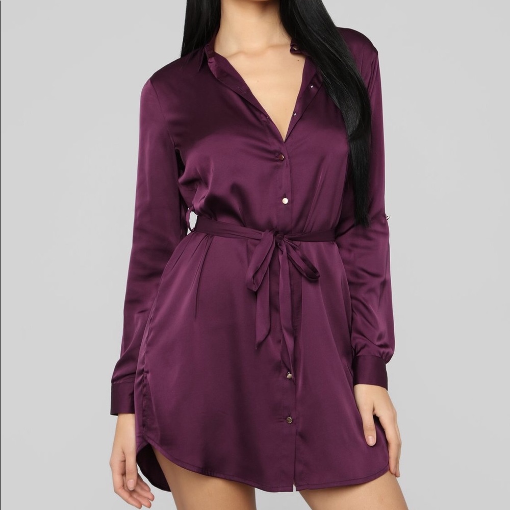 Satin bottom down dress